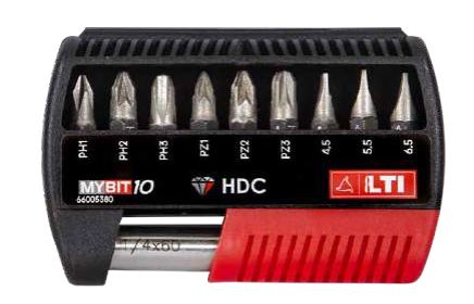 Sada bitů HDC 6ks+držák PH,PZ,Plochý