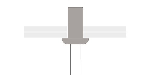 Trhací nýt AL/ST 4x10 uzavřený /9006 E